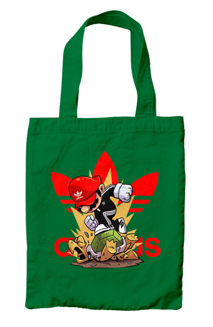 Bag with prints Adidas Mario. Adidas, character, game, mario, mario bros, nintendo, super mario bros. 2070702