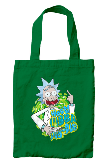 Сумка з принтом "Рік та Морті". Rick and morty, мультфільм, наукова фантастика, пригоди, рік, рік і морті, трагікомедія, чорний гумор. 2070702