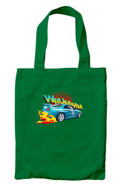 Сумка з принтом "Авто". Авто, вогонь, вулиці, денги, дрифт, спорт, спортивне авто, швидкість. 2070702