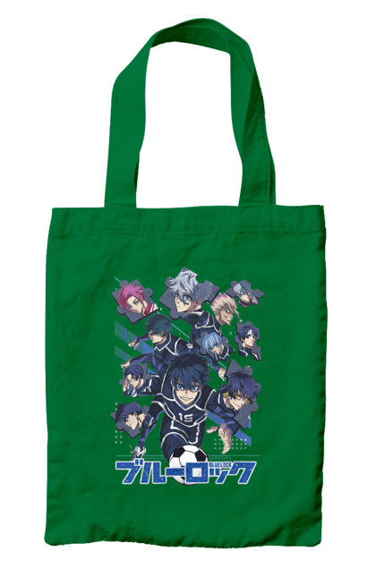 Bag with prints Blue Lock. Anime, blue lock, blue prison, manga, sport, sports anime. 2070702