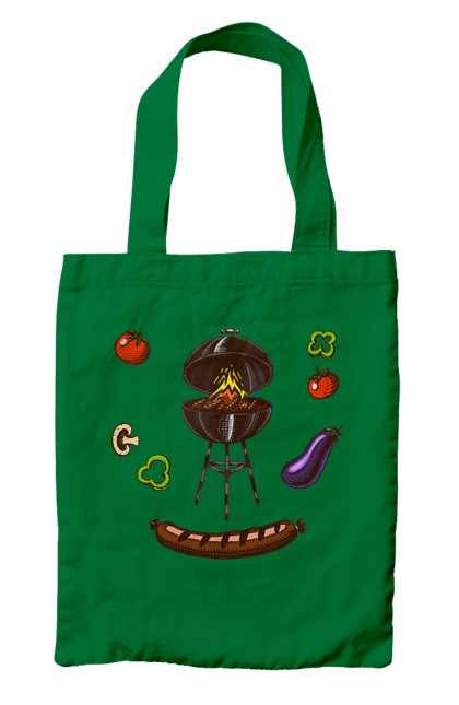 Сумка з принтом "Барбекю Сосиска". Барбекю, гриль, смажити, сосиска. 2070702