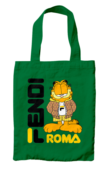 Сумка с принтом Fendi Гарфилд. Fendi, garfield, бренд, гарфилд, дом моды, италия, люкс, мода, сумка, фенди. 2070702