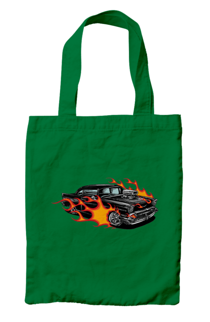 Сумка з принтом "Машина Вогонь". Автомобіль, вогонь, машина. 2070702