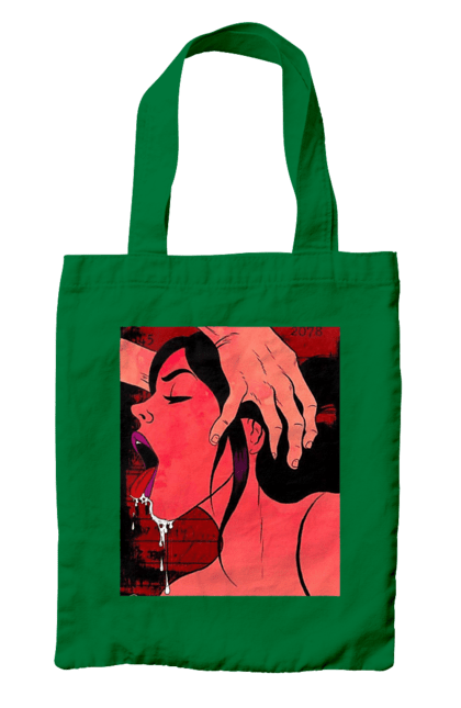 Сумка з принтом "Дівчина Смокче Зі Слиною". Секс, смоктати. 2070702