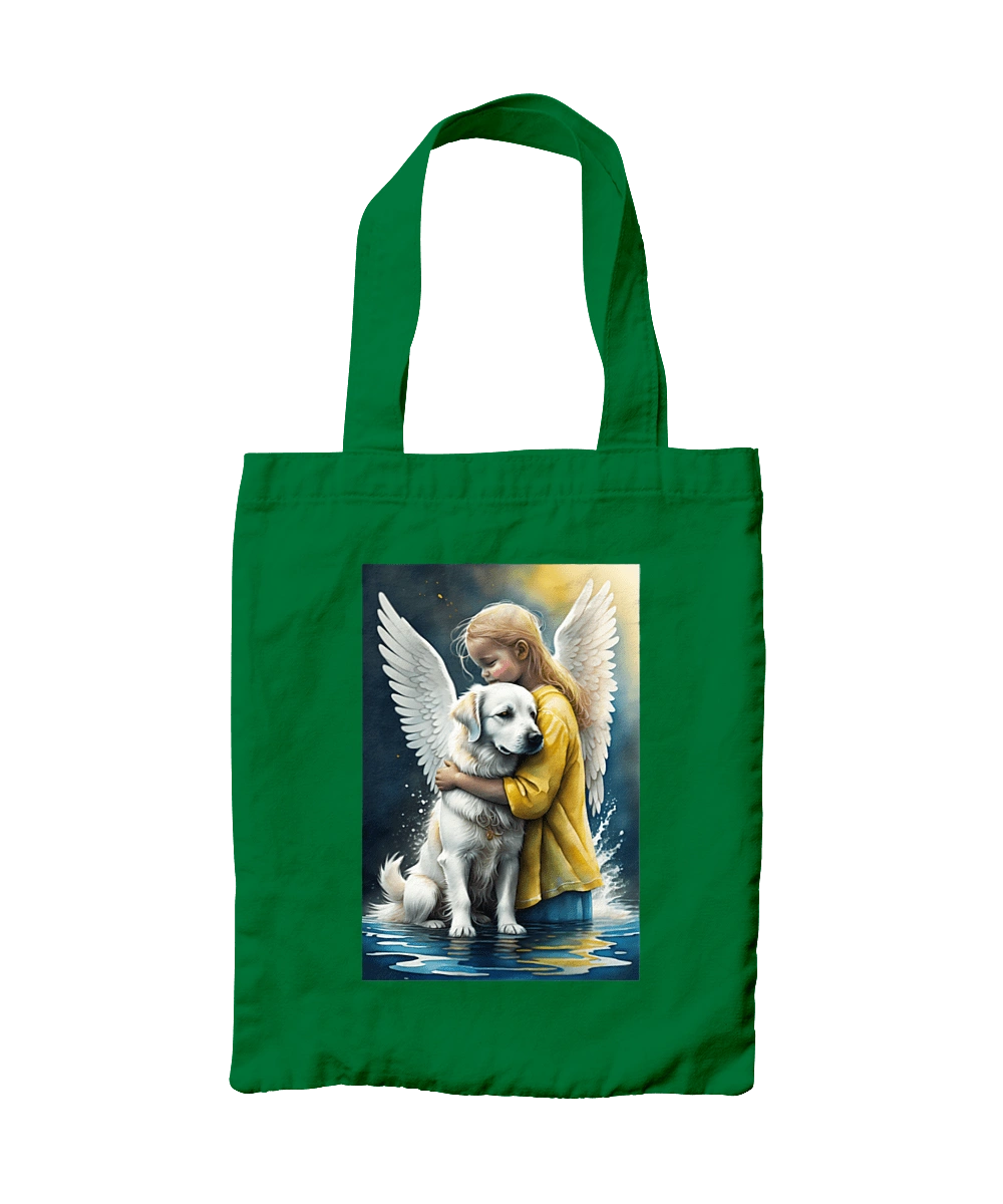 Girl and dog angel [memorial to dead animals]