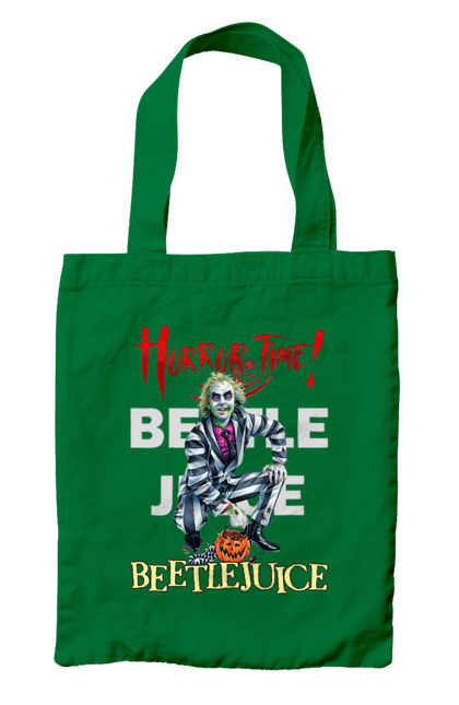 Сумка с принтом Битлджус. Beetlejuice, ghost, tim burton, warner bros, битлджус, комедия, привидение, тим бертон, ужас, фильм. 2070702