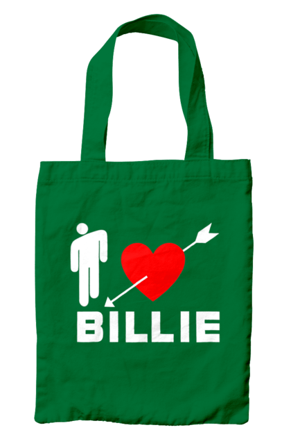 Сумка з принтом "Біллі Айліш". Біллі айліш, логотип біллі айліш, принт біллі айліш, співачка біллі айліш. 2070702