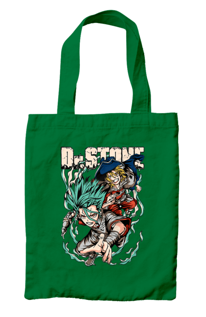 Bag with prints Dr. Stone Senku and Ryuusui. Anime, dr. stone, ishigami, manga, ryuusui, ryuusui nanami, senku, senku ishigami. 2070702