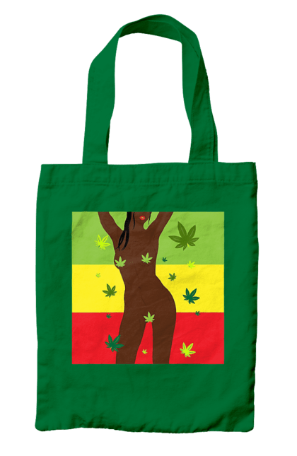 Сумка з принтом "Гола Дівчина І Конопля". Гола, конопля, курити, сиськи. 2070702