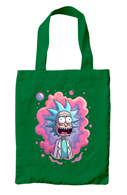 Сумка с принтом Рик и Морти. Rick and morty, мультфильм, научная фантастика, приключения, рик, рик и морти, сериал. 2070702