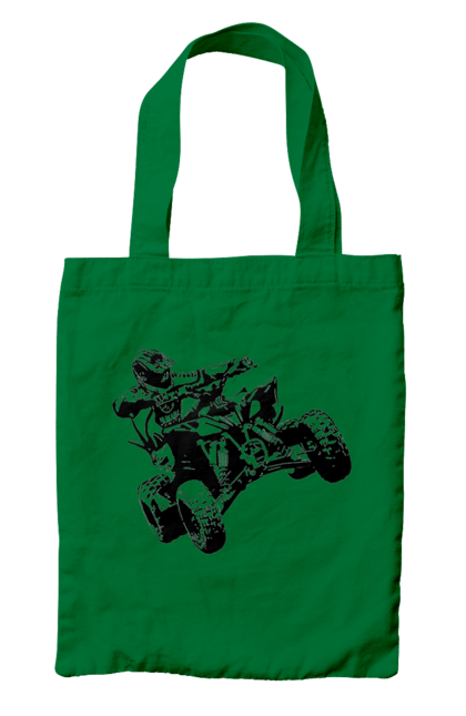 Сумка з принтом "Людина На Квадроциклі Чорний". Гонки, екстрим, квадроцикл. 2070702