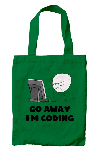 Сумка з принтом "Іди Я кодую". Айті, айтішник, для айтішника, для програміста, йди я кодую, майстер коду, подарунок айтішнику, подарунок програмісту, програміст, розробник. 2070702