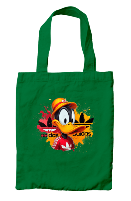 Bag with prints Daffy Duck Adidas. Adidas, cartoon, character, daffy duck, duck, looney tunes, merrie melodies, warner brothers. 2070702
