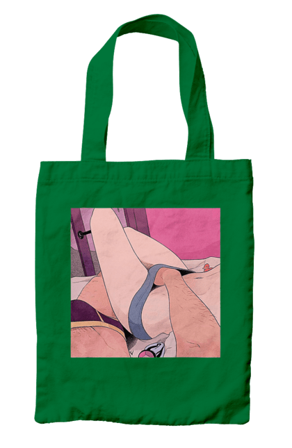 Сумка з принтом "Чоловіча Рука В Жіночих Трусиках". Гра, ліжко, труси. 2070702