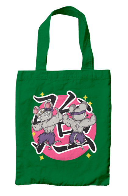 Bag with prints Demon Slayer Uzui Tengen's mice. Anime, demon slayer, kimetsu no yaiba, manga, mice, serial, tengen, tengen uzui, uzui. 2070702