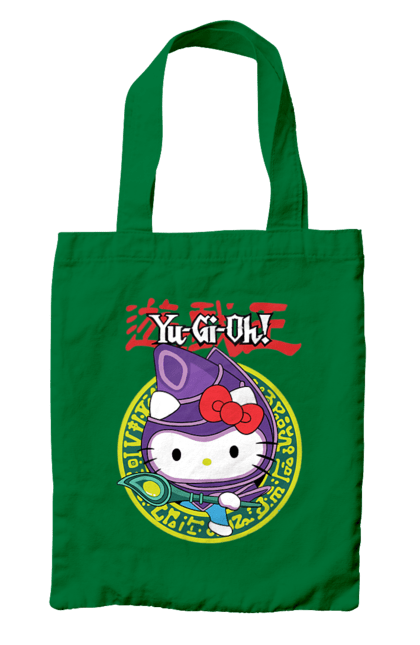 Сумка з принтом "Yu Gi Oh! Хелло Кітті". Hello kitty, yu gi oh, yu-gi-oh, аніме, бренд, кіт, кошеня, персонаж, хелло кітті. 2070702