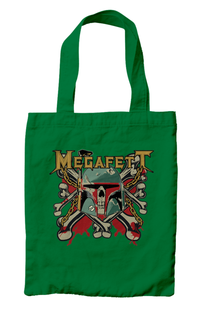 Bag with prints Megafett. Bob fett, boba fett, clone, head hunter, megadeth, megafett, star wars. 2070702