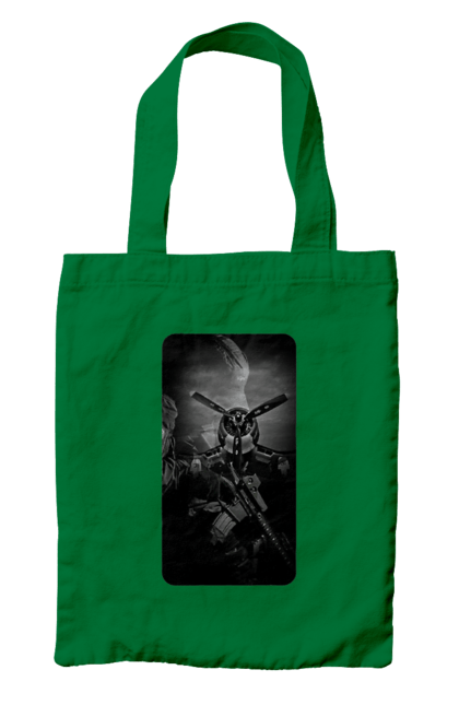 Bag with prints Glory of the ZSU. Plane, rifle, soldier, ukraine, victory, weapon. 2070702