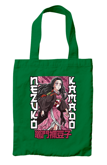 Bag with prints Demon Slayer Nezuko. Anime, demon slayer, kimetsu no yaiba, manga, nezuko, serial. 2070702