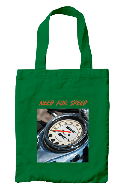 Сумка з принтом "Мото 3". Байкер, дорогая, мотоцикл, ретро, скорость, спидометр, стиль жизни. 2070702