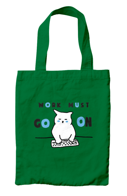 Сумка з принтом "Робота не вовк". Айті, кіт, коти, котики, робота. 2070702