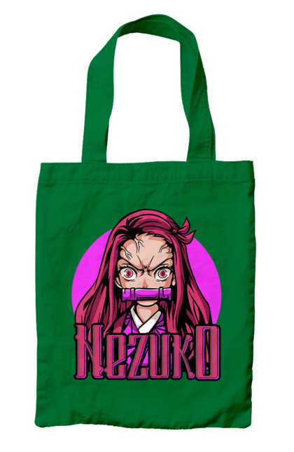 Сумка з принтом "Винищувач Демонів Незуко". Demon slayer, kimetsu no yaiba, nezuko, аніме, винищувач демонів, манга, незуко, серіал. 2070702