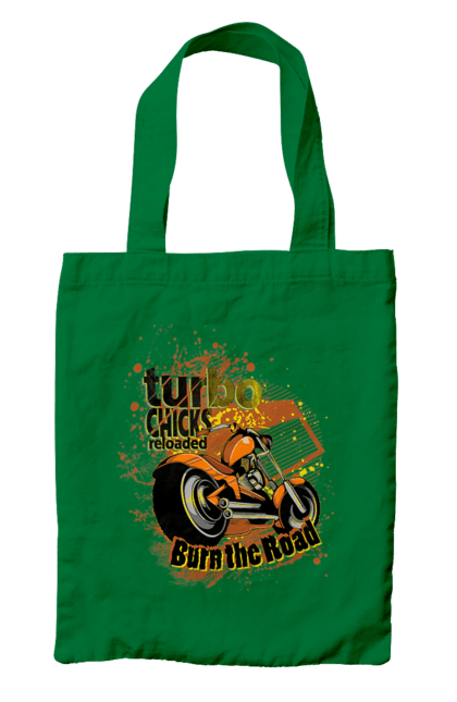 Bag with prints Turbo Moped. Moped, riding, speed. 2070702