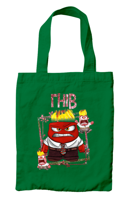 Bag with prints Inside Out Anger. Anger, cartoon, emotions, inside out, pixar, puzzle, thoughts inside out. 2070702