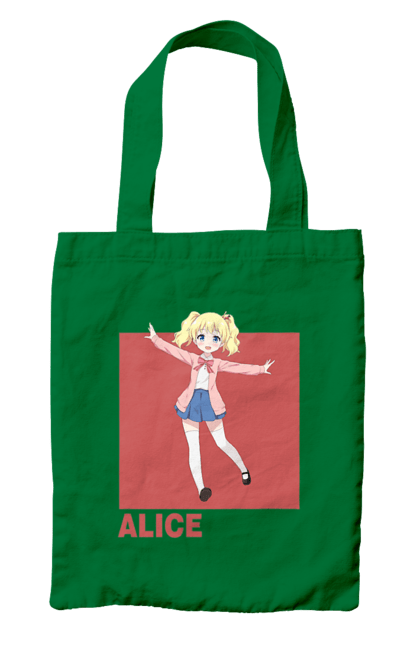 Сумка з принтом "Золота мозаїка Аліса Картелет". Alice cartelet, anime, kiniro mosaic, kinmoza, manga, аліса, аліса картелет, аніме, золота мозаїка, манга. 2070702