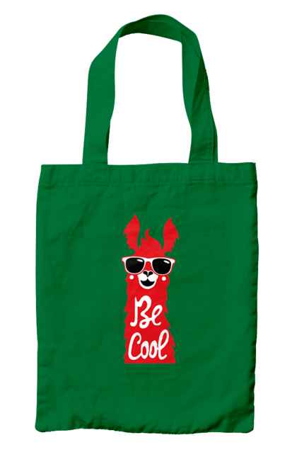 Сумка з принтом "Крута лама". Звірі, круте, круто, лама, окуляри, тварини. 2070702