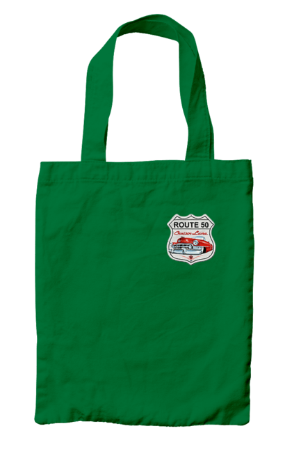 Сумка з принтом "Route 50". Байк, байкер, байкер клуб, брат, брати, брутал, гарячий асфальт, гарячий кінь, гарячий стрижень, дорога 50, дорога 66, дорога 80, дороги америки, дороги україни, жага швидкості, клуб байкерів, мотоцикл, мотоцикліст, справжній чоловік, чувак, швидкість. 2070702