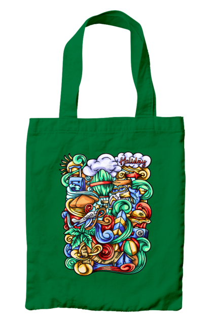 Сумка з принтом "Канікули відпочинок арт". Відпочинок, канікули, літо, море, пляж, подорож. 2070702