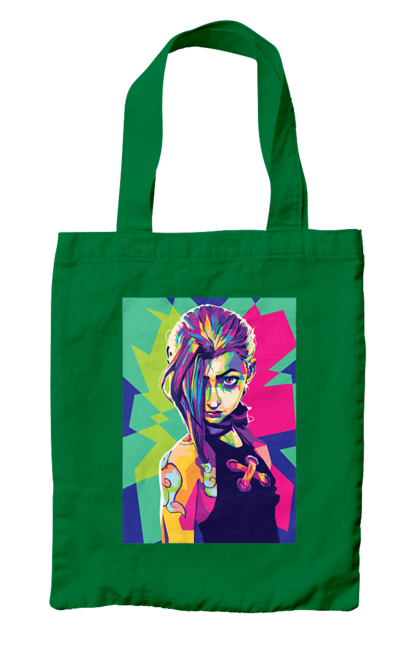 Bag with prints Arcane. Animated series, arcane, fantasy, fortiche, jinx, league of legends, riot games, wai. 2070702