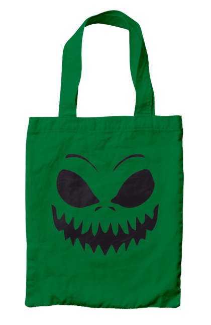 Bag with prints Halloween pumpkin face. Costume, halloween, holiday, october, october 31, pumpkin, scary, sweets, trick or treat. 2070702