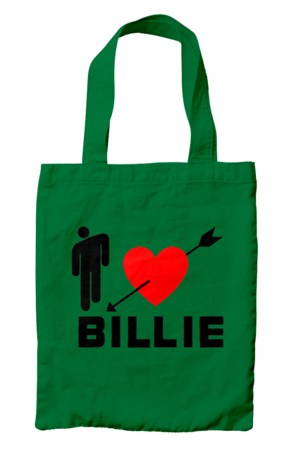 Сумка з принтом "Біллі Айліш". Біллі айліш, логотип біллі айліш, принт біллі айліш, співачка біллі айліш. 2070702