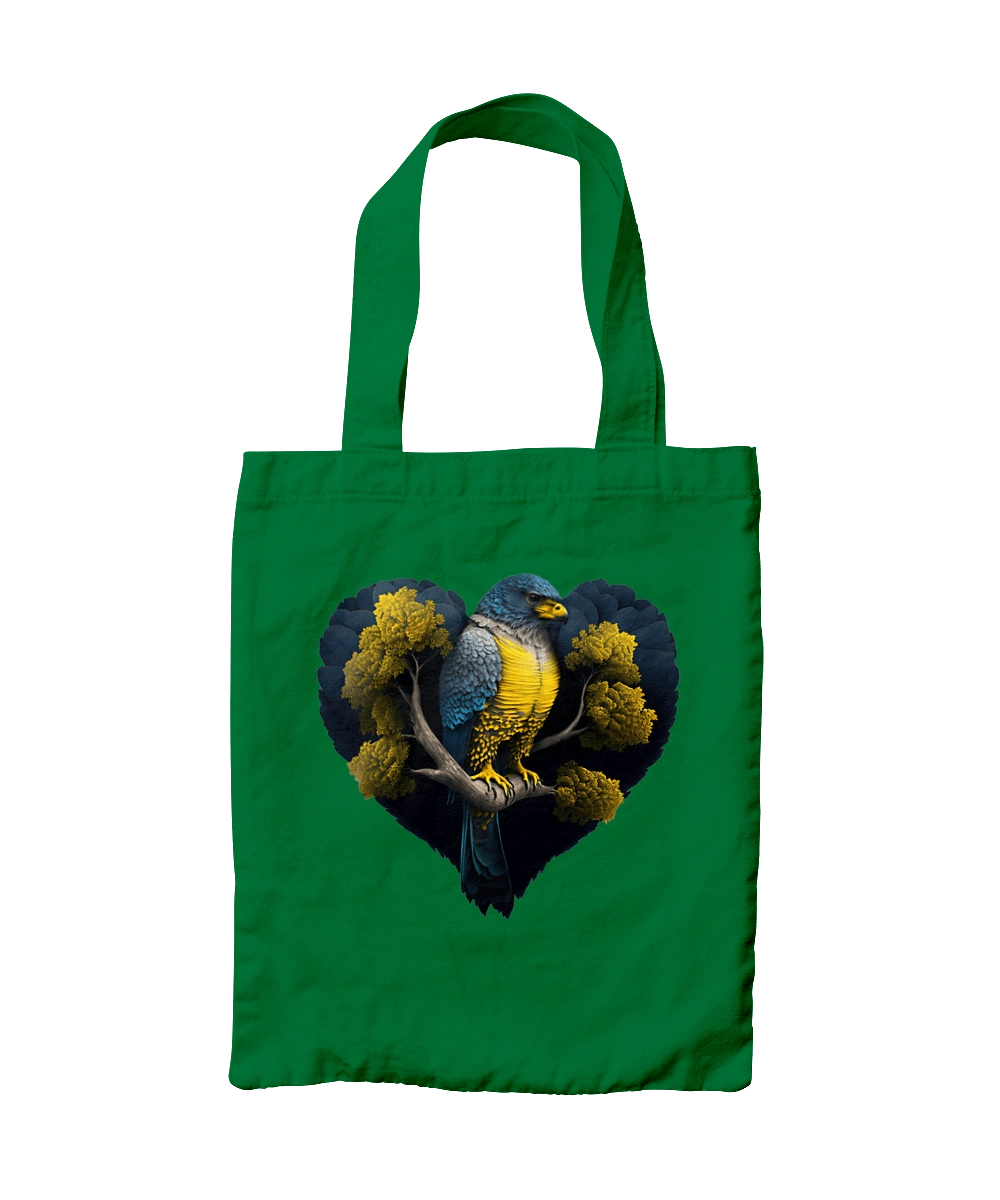 Blue and yellow falcon