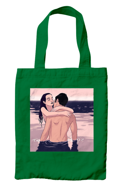 Сумка з принтом "Парочка Обнімається В Річці". Голо, кохання, пара. 2070702