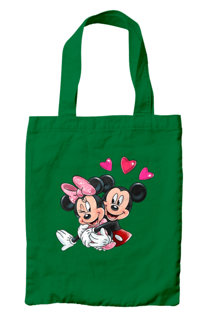 Сумка с принтом Микки Маус и Минни Маус. Mickey mouse, minnie mouse, дисней, микки, микки маус, минни маус, мультфильм. 2070702