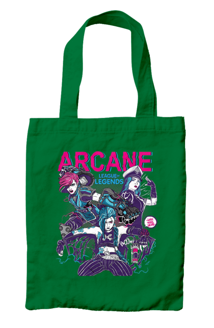 Сумка с принтом Аркейн. Arcane, fortiche, league of legends, riot games, аркейн, вай, джинкс, мультсериал, фэнтези. 2070702