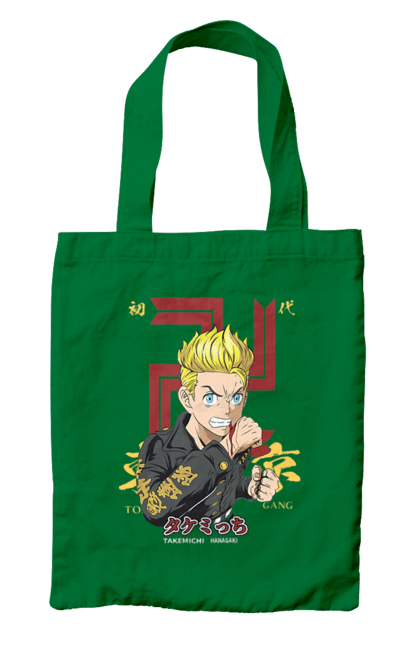 Bag with prints Tokyo Avengers Takemichi. Action movie, anime, fantasy, game, manga, takemichi, thriller, tokyo avengers, tokyo revengers, tv series. 2070702