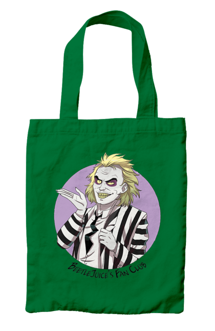 Bag with prints Beetlejuice. Beetlejuice, comedy, ghost, horror, movie, tim burton, warner bros. 2070702