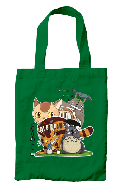 Bag with prints Totoro. Adventures, anime, comedy drama, fantasy, film, my neighbor totoro, tv series. 2070702