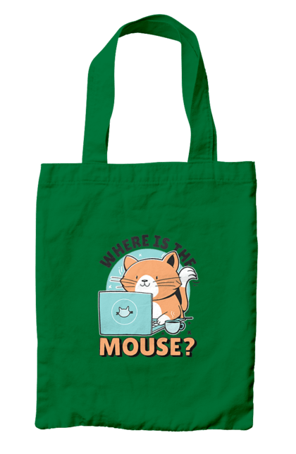 Сумка з принтом "Де миша?". Angular, c, css, html, it, javascript, jquery, php, python, react, svelt, vue, айтишник, айті, гумор, код, кодувати, прогер, програміст, програмісти, ти ж, ти ж програміст, тиж програміст. 2070702