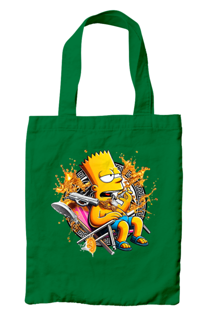 Bag with prints Bart Simpson Versace. Bart, cartoon, serial, simpson, versace. 2070702