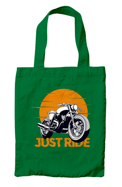 Сумка з принтом "Мотоцикл, Просто Їдь". Дорога, їзда, мотоцикл. 2070702