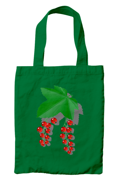 Сумка з принтом "Порічки Червоні". Делікатес, зріла, їжа, листя, літо, порічки, порічки червоні, смачно, смородина, стигла, урожай, червона, червона смородина, ягідка, ягода, ягоди. 2070702