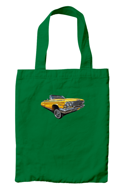 Сумка с принтом Автомобіль. Car, chevrolet, classic, impala, lowrider. 2070702