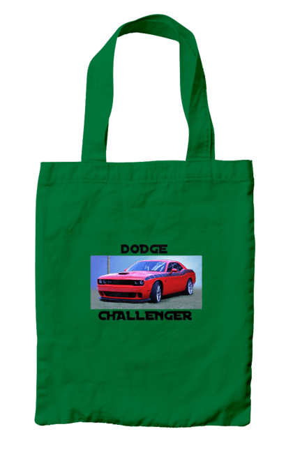 Сумка з принтом "Додж челенджер". Авто, автомобіль, американська легенда, додж челенджер, класичний автомобіль, культовий автомобіль, масл кар, потужне авто. 2070702