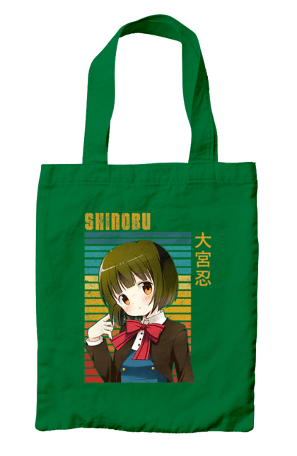 Bag with prints Kiniro Mosaic Shinobu Omiya. Anime, gold mosaic, kiniro mosaic, kinmoza, manga, shinobu, shinobu omiya. 2070702