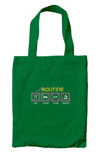Сумка з принтом "Рутина програміста". Ай ті, айтішник, код, програміст, хакер. 2070702